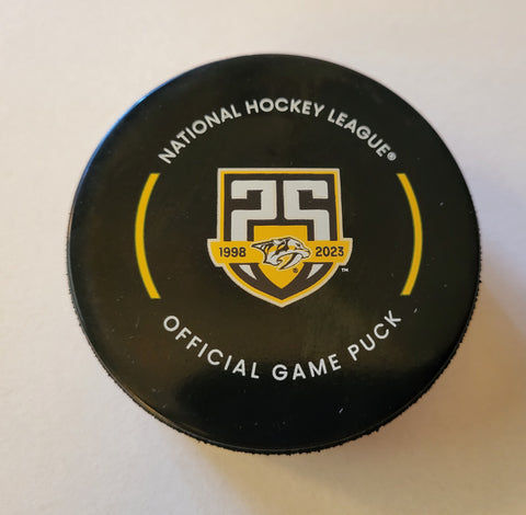 Nashville Predators 25th Anniversary Official NHL Game Puck