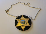 Longmire Sheriff Absaroke County with leather badge holder and chain