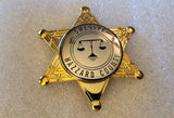 Rosco P. Coltrane Sheriff Hazzard County Aged Antique Silver Center 2 Piece Badge! *The 40th Anniversary Edition*