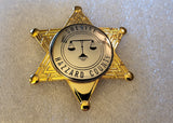 Rosco P. Coltrane Sheriff Hazzard County Aged Antique Silver Center 2 Piece Badge! *The 40th Anniversary Edition*
