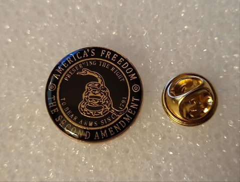 2nd Ammendment Gadsden Lapel Pin