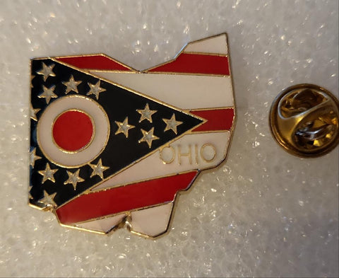 Ohio State Map Lapel Pin