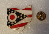 Ohio State Map Lapel Pin