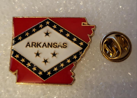 Arkansas State Map Lapel Pin