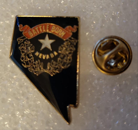 Nevada State Map Lapel Pin