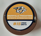 Craig Smith Nashville Predators autographed puck.