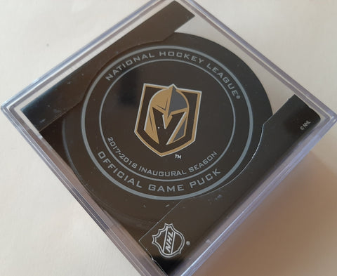 Vegas Golden Knights 2017-18 Inaugural Season  official game puck