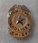 Amity Chief of Police Martin Brody Jaws 2 Prop Replica Badge! *Gold & Nickel Edition*