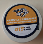 Craig Smith Nashville Predators autographed puck